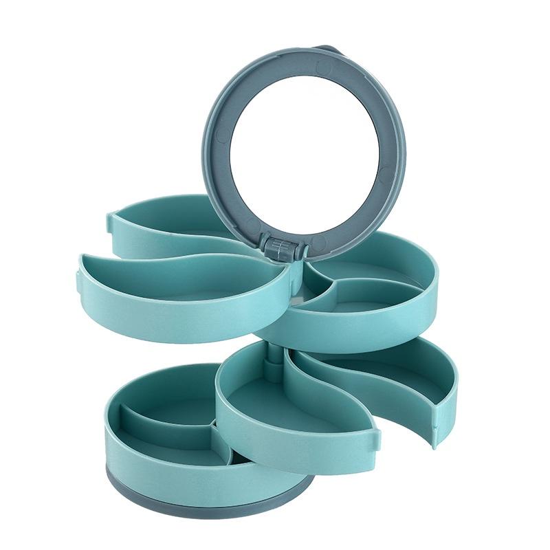 Hộp Đựng Trang Sức/Trang Sức Thiết Kế Bốn Tầng Có Thể Xoay 360 Độ Tiện Dụng