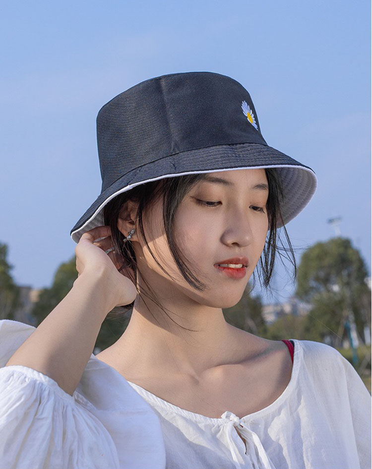 Mũ 2 mặt, Nón bucket hoa cúc đẹp, Mũ tai bèo chống nắng phong cách Hàn Quốc Siêu Hot MD07