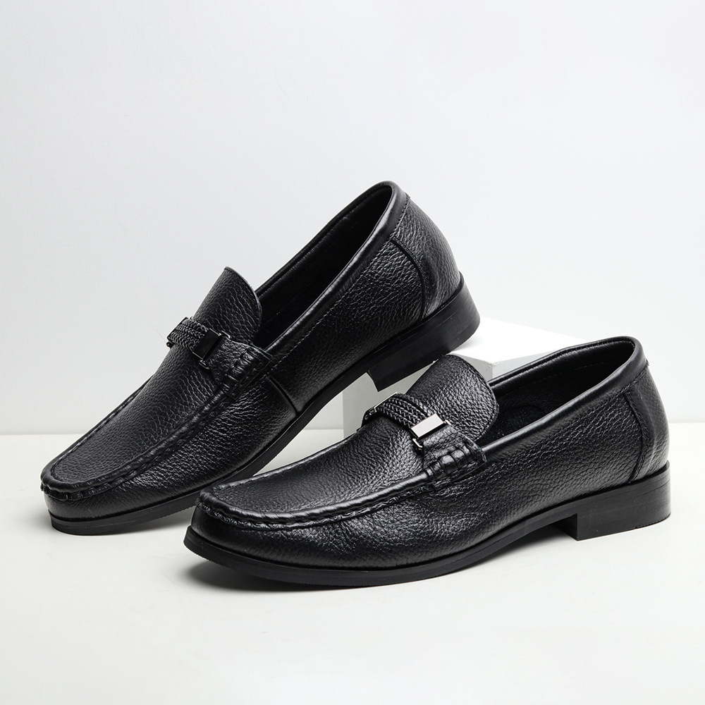 Giày tây lười công sở, giày xỏ penny loafer big size cỡ lớn Eu:45-46 cho nam cao to chân ú bè - GT199