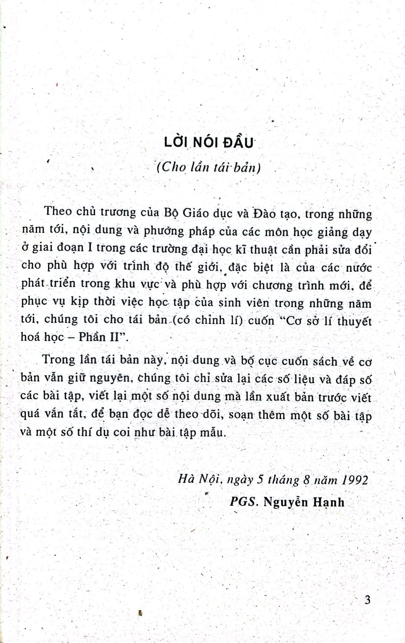 Cơ Sở Lí Thuyết Hóa Học Phần II - Nhiệt Dộng Hóa Học, Động Hóa Học, Điện Hóa Học