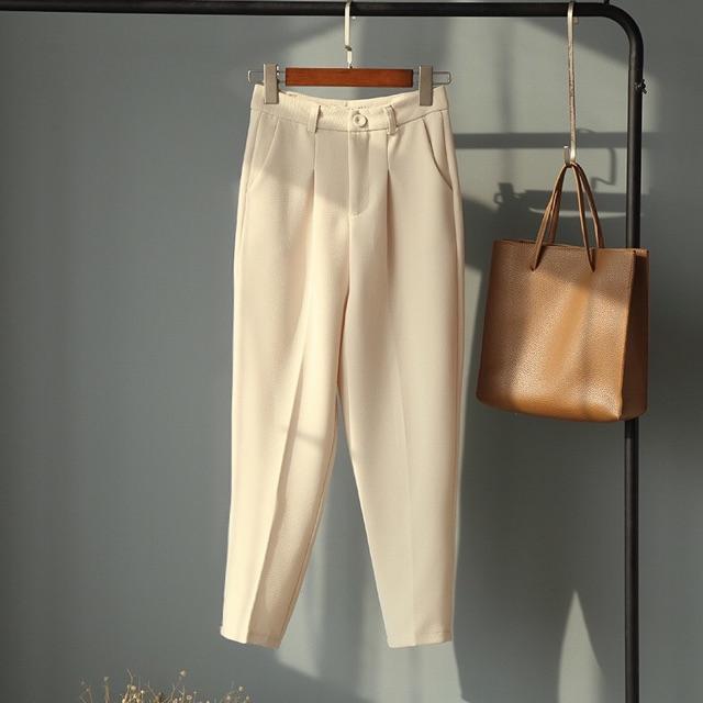 Quần Âu Nữ SALE Baggy Công Sở Cạp Cao Vải Nhiều Màu Chất Đẹp vải vitex nhập khẩu cao cấp xuất hàn quốc