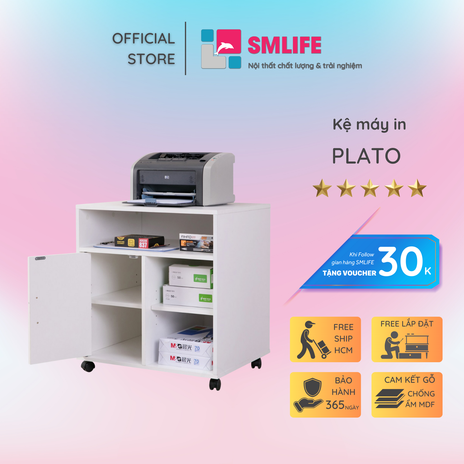 Kệ để máy in SMLIFE Plato