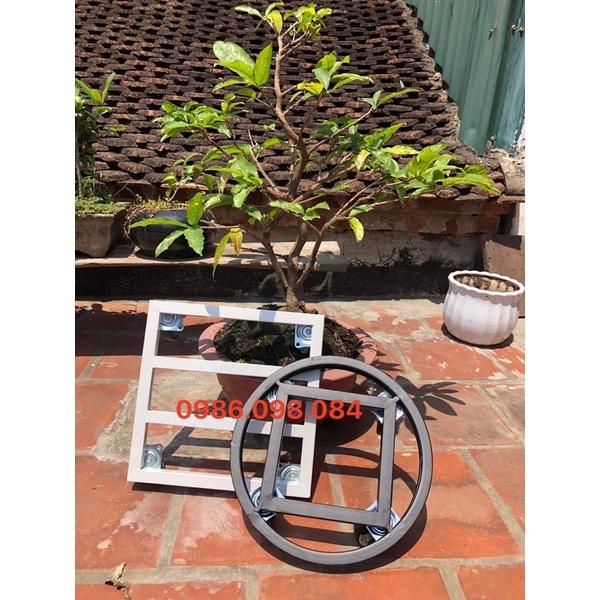 Đế lót chậu trồng cây có bánh xe dễ dàng di chuyển bằng sắt sơn tĩnh điện