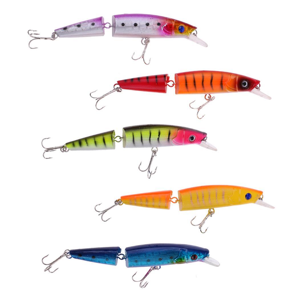 2 Segment Fishing Lure Swimbait Crank Baits Hard Bait Fishing Hooks Tackle