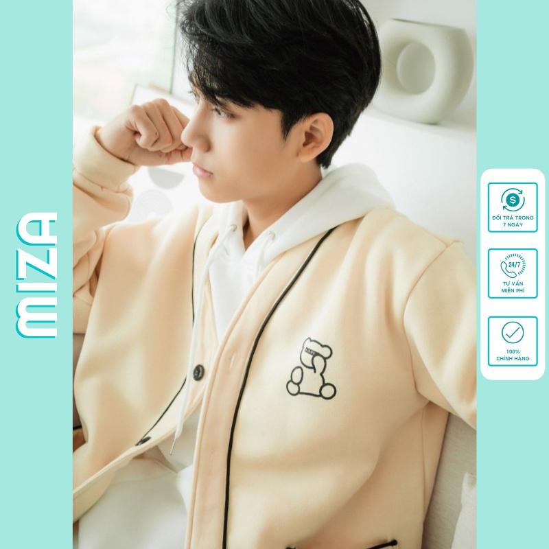 Áo cardigan nam nữ unisex khoác gió jacket dù 2 lớp cúc bấm form rộng local brand ulzzang phong cách hàn quốc đep Gấu