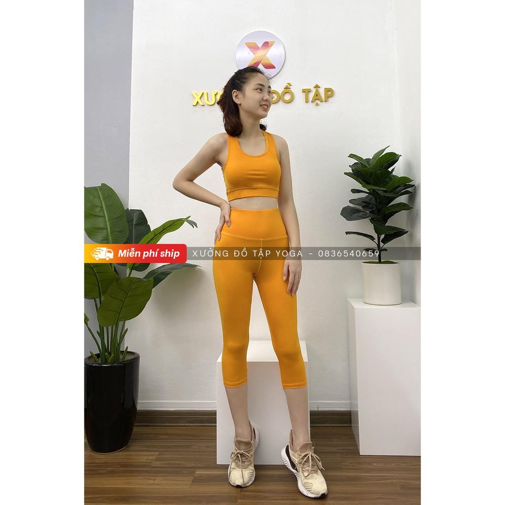 Hàng thiết kế độc lạ - Cam kết ảnh thật 100% - SET TẬP Yoga, Gym, Aerobic - Set tập gym Lửng lưng ba lỗ