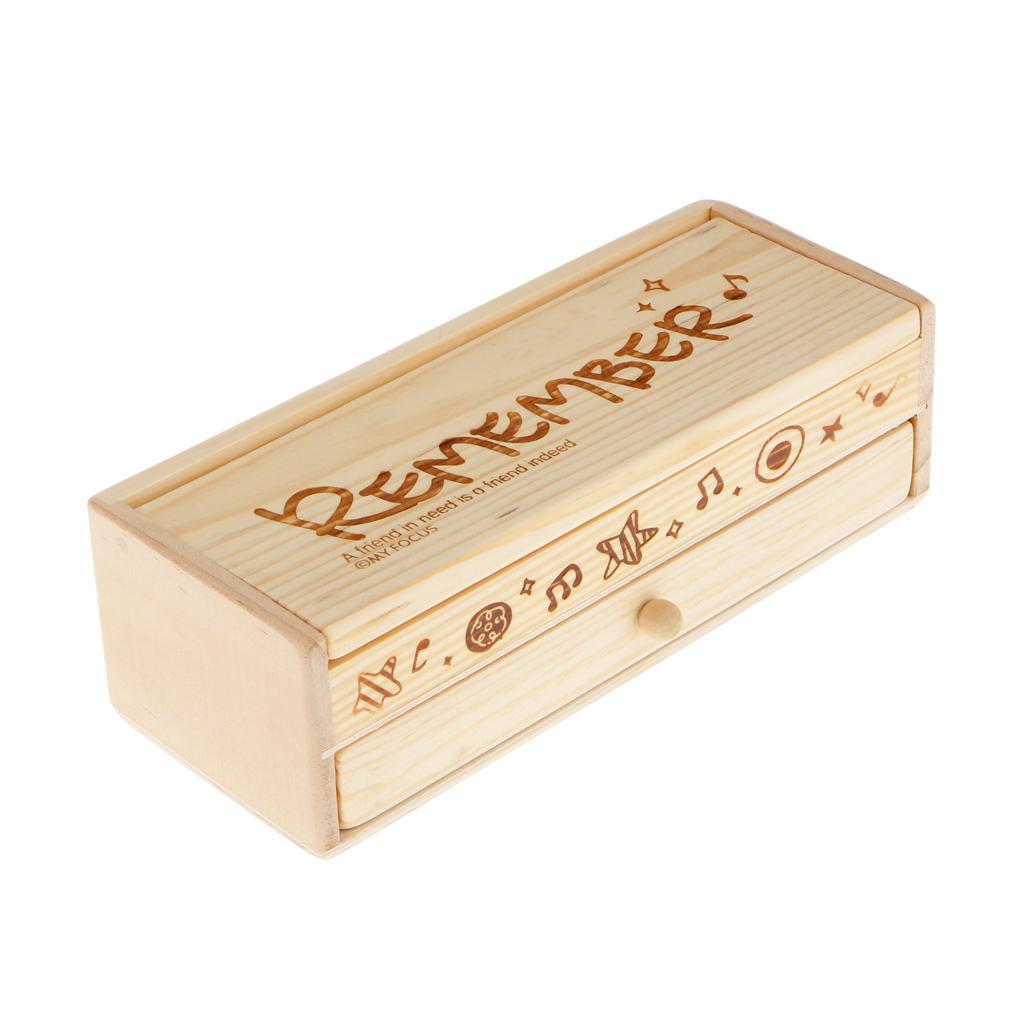 Set of Kids Stationery Multi Storage Organizer Pencil Box w/ Blackboard Drawers