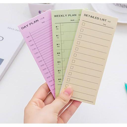 Note Ghi Kế Hoạch - Bảng Lập Kế Hoạch Hàng Ngày - Check List/ To Do List Note Duashop