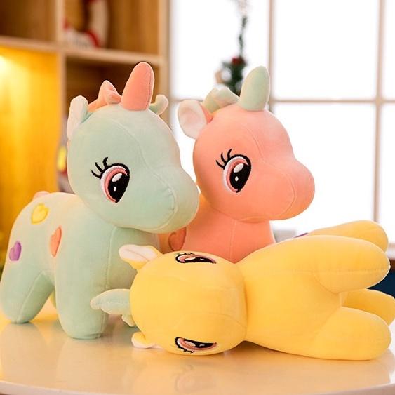 Gấu Bông Ngựa Pony Size 20cm cho bé, Thú Bông Kỳ Lân Unicorn Cao cấp đễ thương