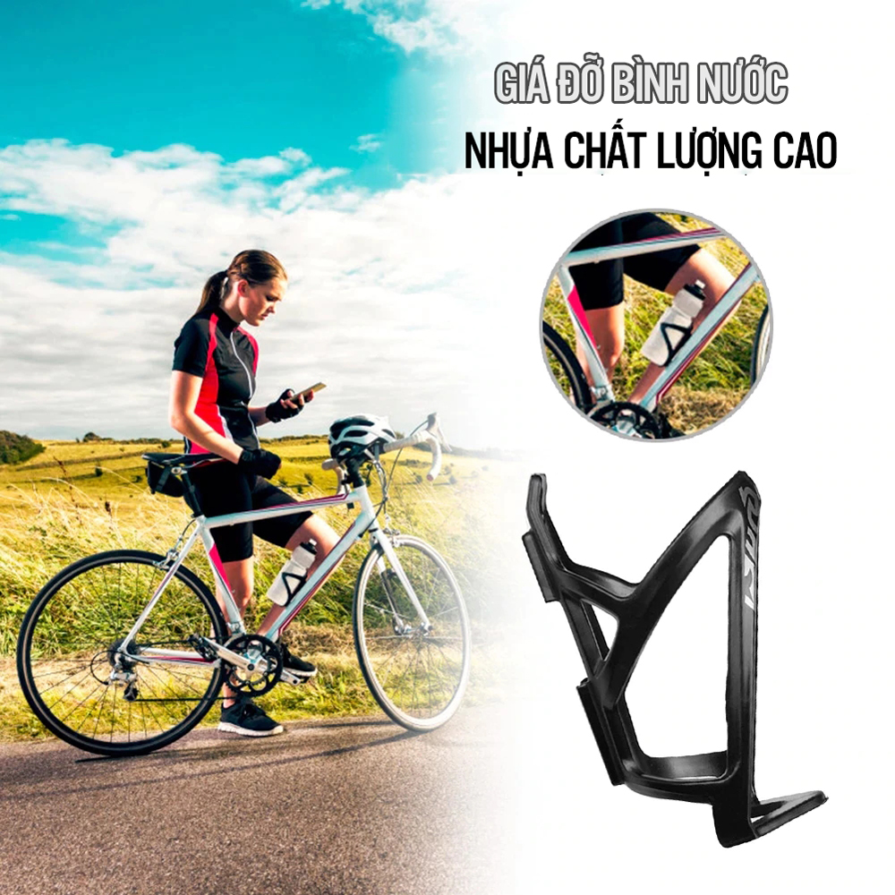 Giá Bình Nước Xe Đạp Siêu Nhẹ Gắn Khung Cho Xe Đạp Leo Núi, Thể Thao Giá Rẻ Bằng Nhựa Chất Lượng Cao Mai Lee