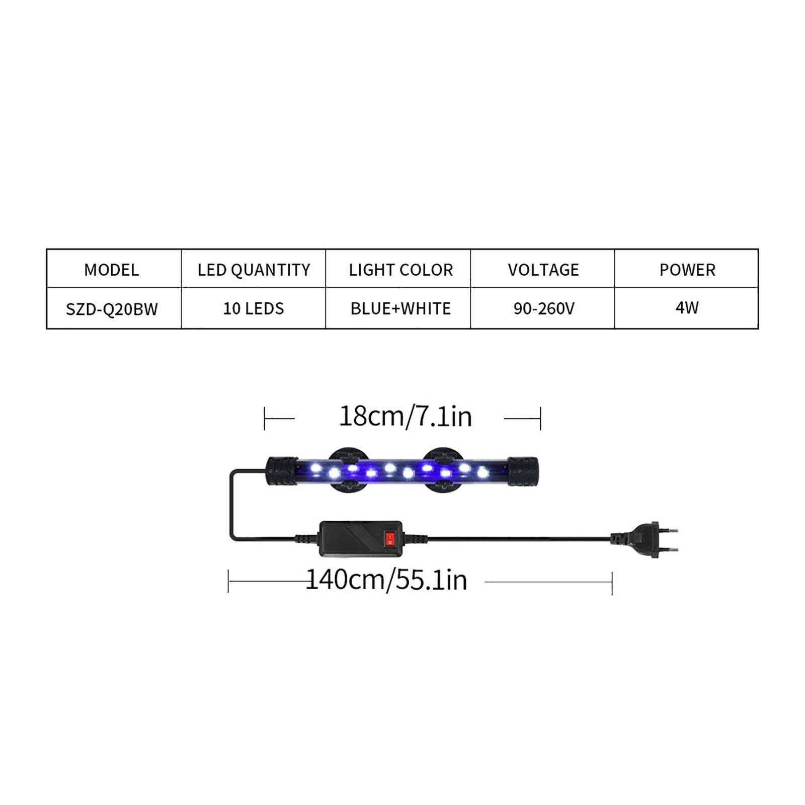 Aquarium LED  Bar Strip Lamp Waterproof  Lights EU