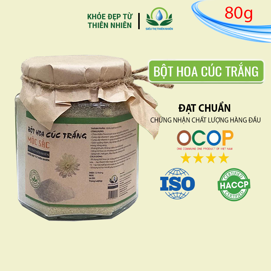 Bột Hoa Cúc Trắng Mộc Sắc Cao Cấp 80g