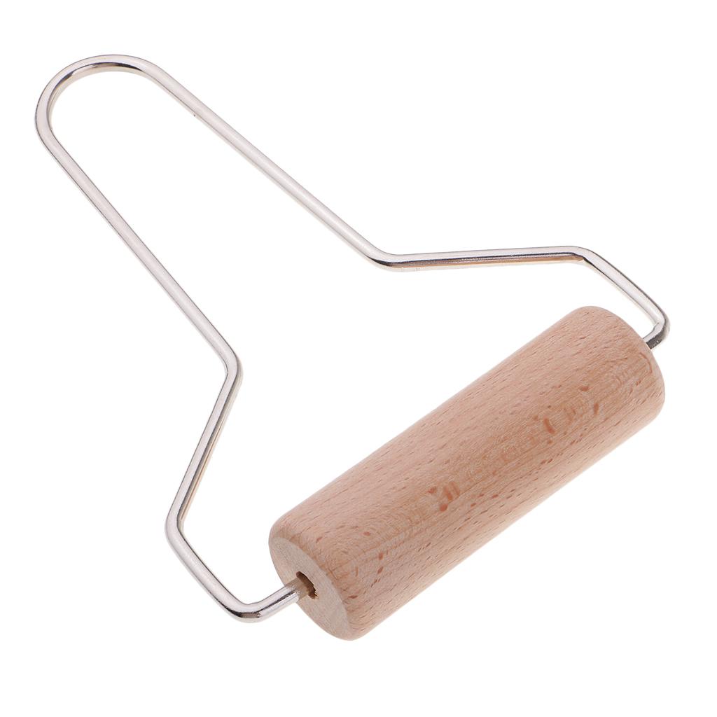 Metal Handle Wooden Roller Polymer Clay Rolling Pin Clay Tools for Ceramists