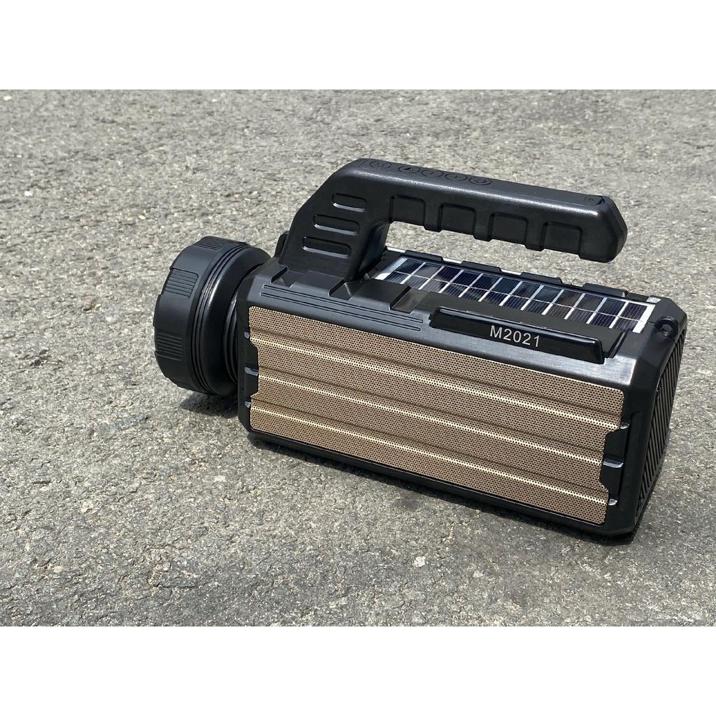 Loa Bluetooth M2021 nghe nhạc kết hợp đèn pin siêu sáng - Thiết kế hiện đại, bass trầm ấm - Đầy đủ kết nối Bluetooth