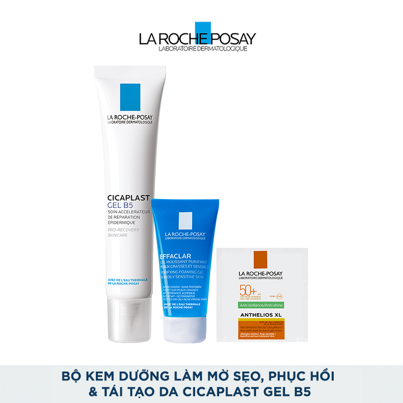 Bộ kem dưỡng giúp làm mờ sẹo, hỗ trợ phục hồi &amp; tái tạo da Cicaplast Gel B5 La Roche-Posay