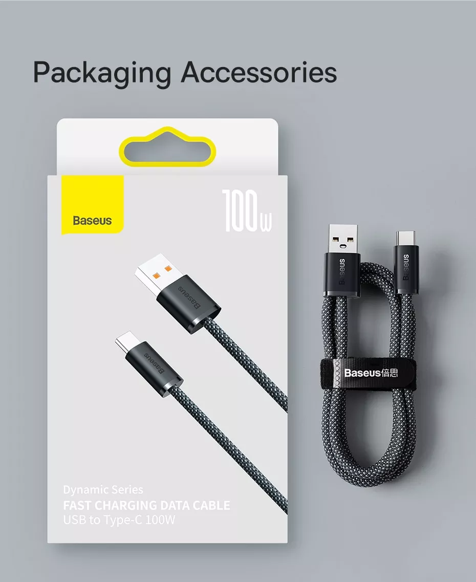 Cáp sạc nhanh 100W Baseus Dynamic Series Fast Charging Data Cable USB to Type-C- hàng chính hãng