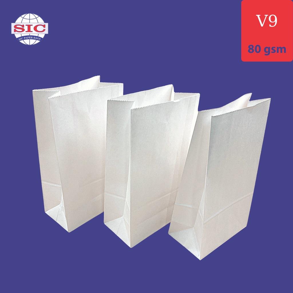 100 CHIẾC TÚI GIẤY KRAFT V9: 15.5x9x28 KHÔNG QUAI ( ẢNH THẬT)