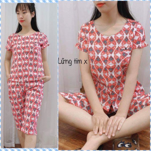 Quần áo mặc nhà lửng tim xinh