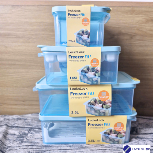Hộp Nhựa LocknLock Freezer Fit Hàn Quốc Bảo Quản Thực Phẩm, Trữ Đông, Tiết Kiệm Diện Tích- Hàng Chính Hãng