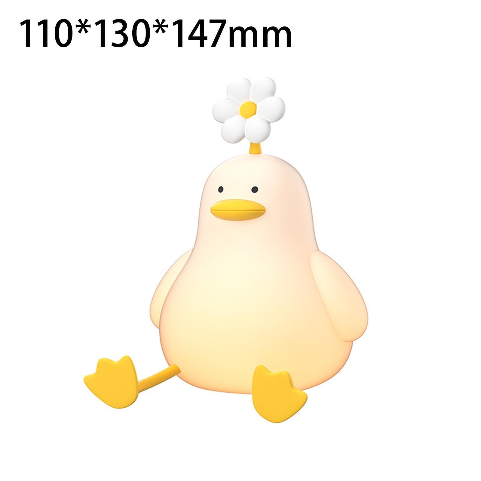 Duck Lamp Rechargeable 3 Brightness Adjustable Silicone Night Light for Kids