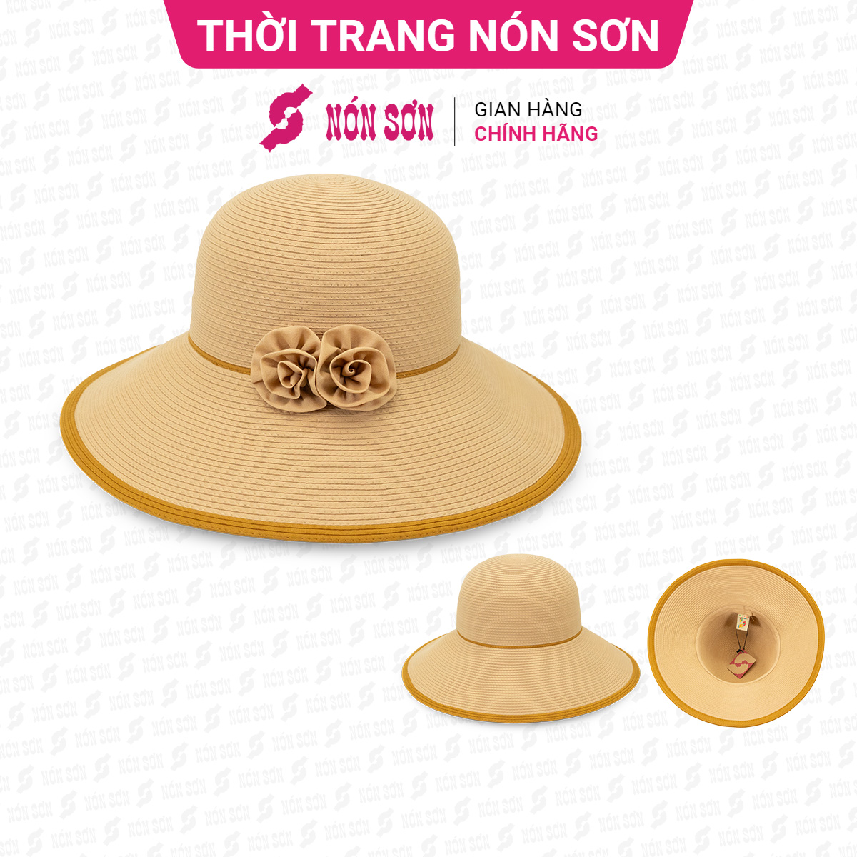 Mũ vành thời trang NÓN SƠN-XH001-108-KM2