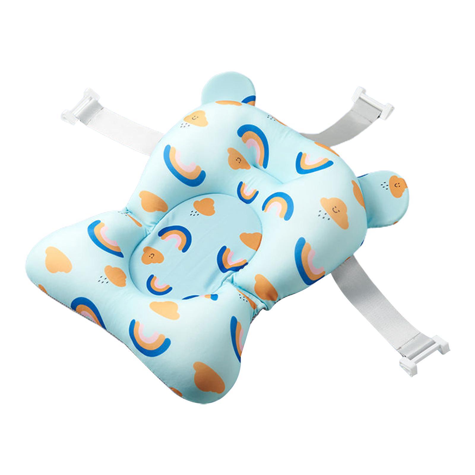 Dolity Baby Bath Seat Support Mat Foldable Baby Bath Tub Pad