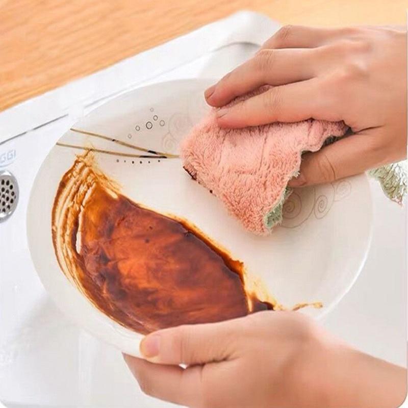 Cuộn giấy khăn lau đa năng 2 mặt siêu thấm dùng cho nhà bếp, lau bảng, oto bằng vải không dệt