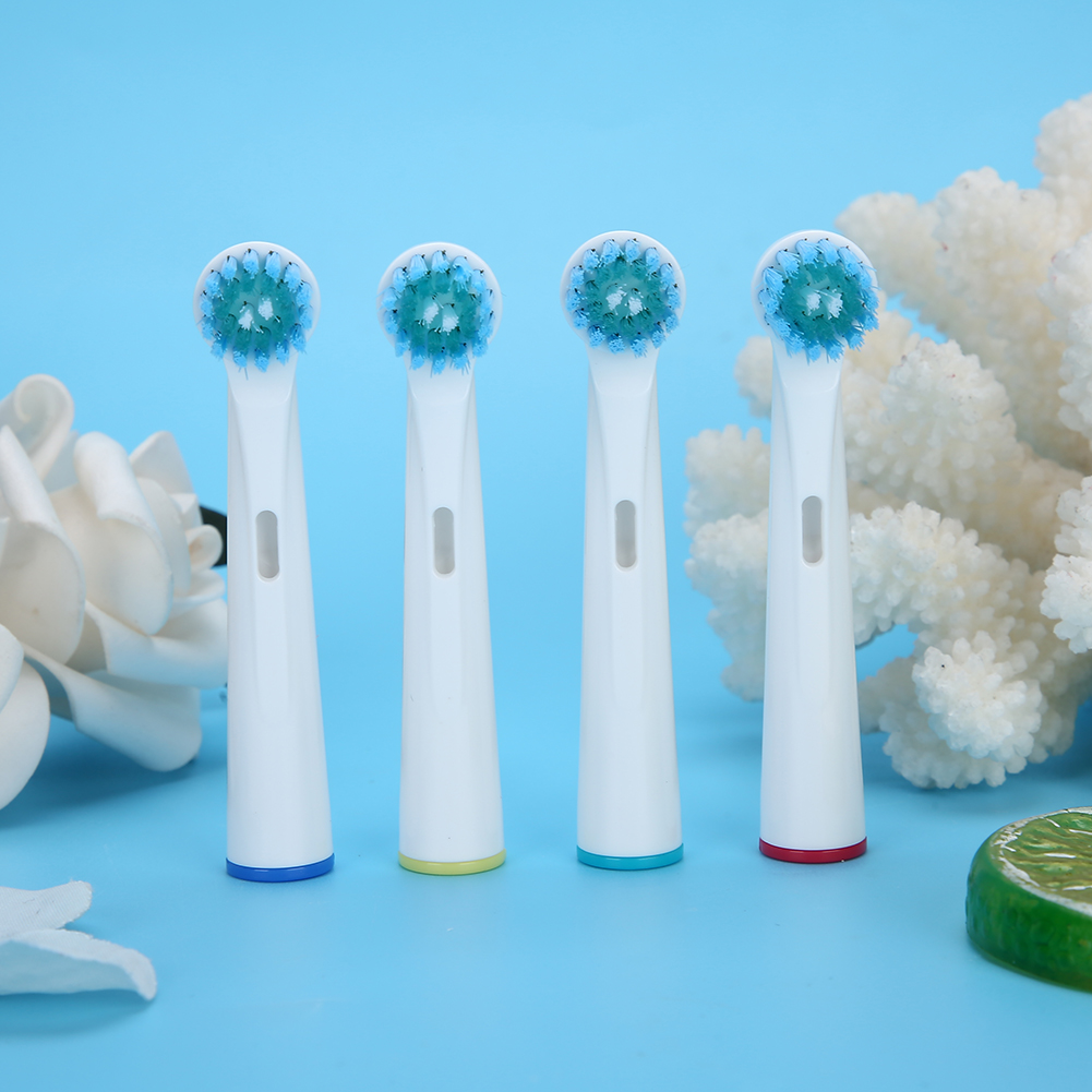 Cho máy Oral B Braun, bộ 4 Đầu Bàn Chải đánh răng điện thay thế MIHOCO EB28-P New Sensitive, làm sạch cao răng, cho nướu nhạy cảm