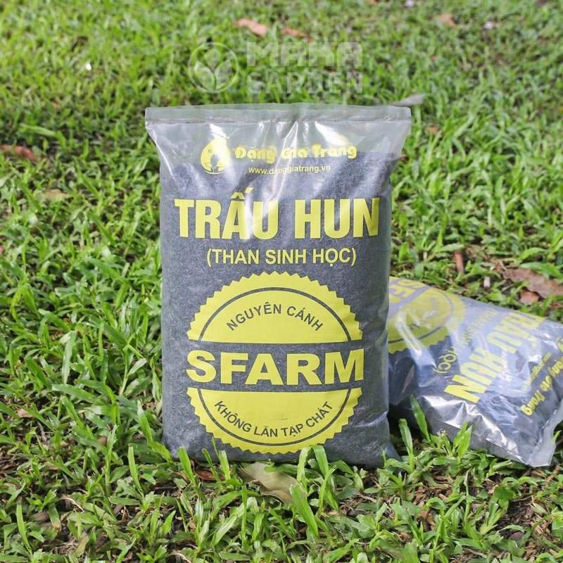 Trấu Hun Nguyên Cánh Sfarm - Túi 5dm3 - Không Lẫn Tạp Chất. Dùng Trồng Thuỷ Canh, Rau Mầm, Ươm Cây Con
