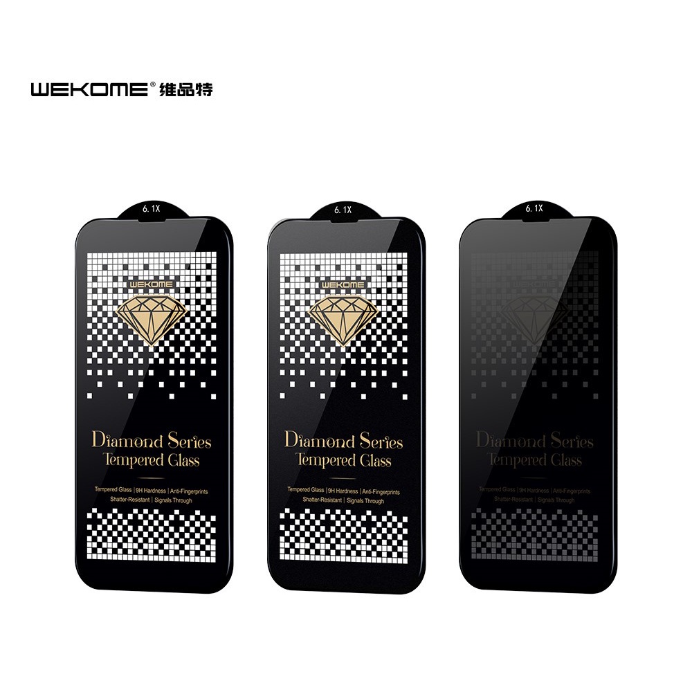 Kính cường lực Kingkong WEKOME iPh 064 trong suốt, chống nhìn trộm hộp sắt HÀNG CHÍNH HÃNG