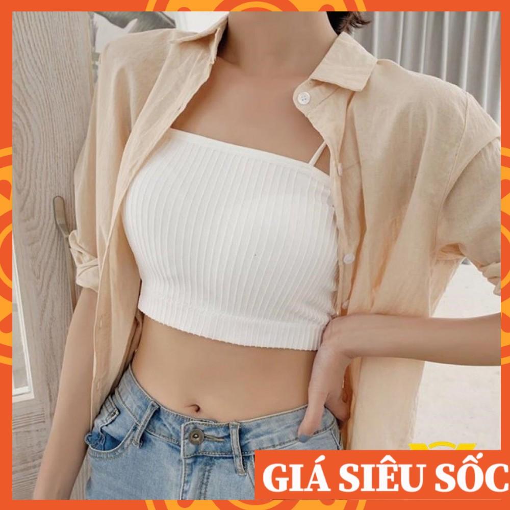 Hàng loaị 1- Áo lót, áo bra quây gân tăm hai dây chất cotton siêu thấm hút