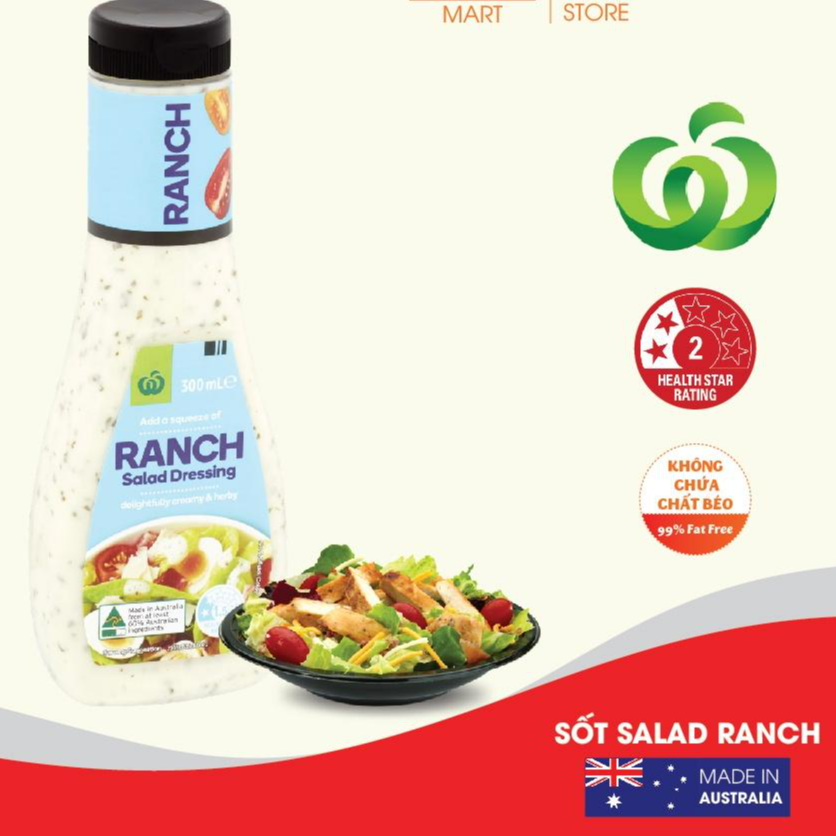 Sốt Salad Ranch - Woolworths Ranch Salad Dressing 300mI