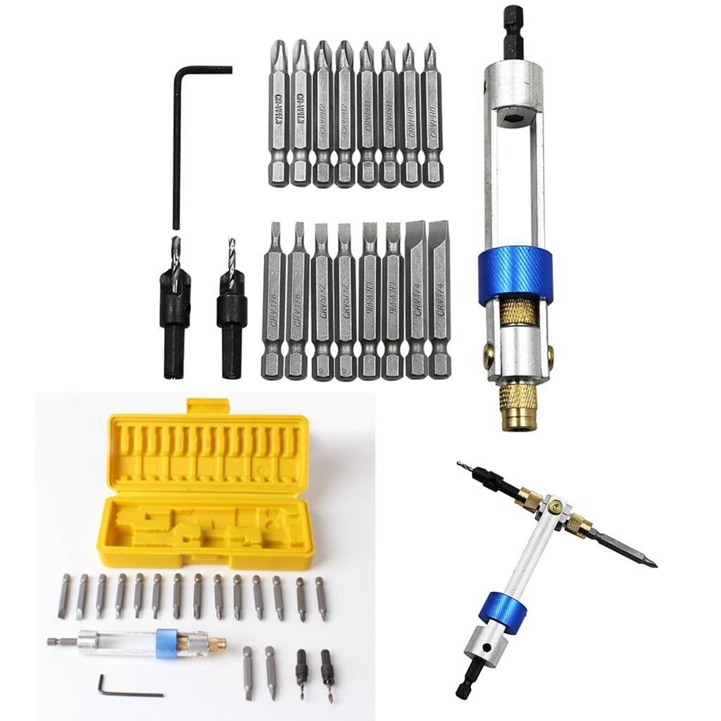 20pcs Multi Screwdriver Set Drill Driver Countersink Bits & Wrench