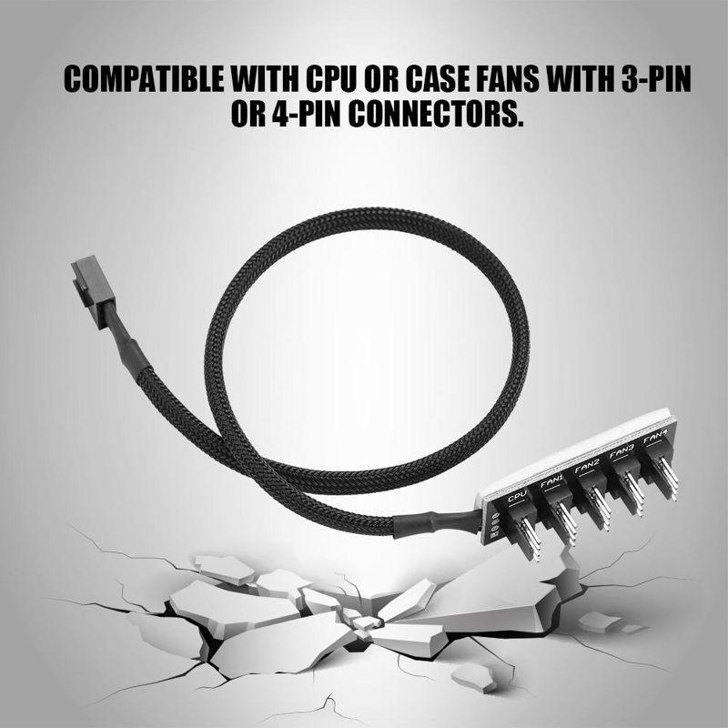 Bộ đầu chia 4 pin 5 khe cắm PWM chuyên dụng cho bộ tản nhiệt máy tính