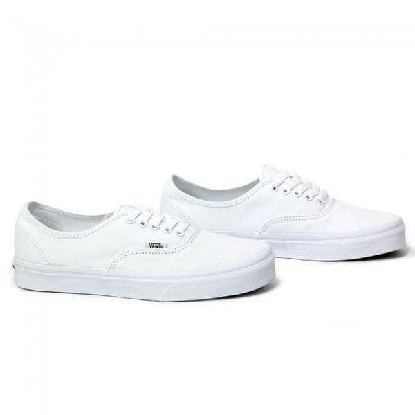 Giày sneakers Vans Unisex màu trắng - Vans Authentic White Canvas Low - VN000EE3W00