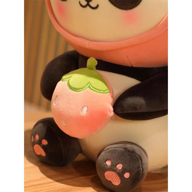 Gấu trúc ôm trái cây cao cấp - 40cm