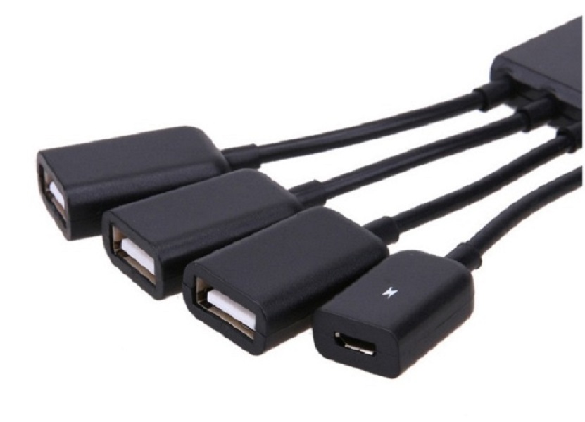 Cable OTG HUB Type C 3 đầu USB