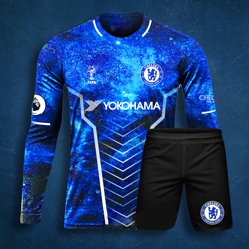 Áo Bóng Đá Độc Lạ Dài Tay - CLB Chelsea Galaxy