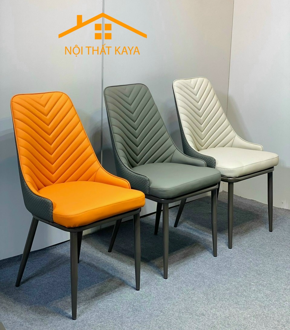 Ghế Luxury Nhập Khẩu Bọc Da Cao Cấp Microfiber - Khung và chân ghế bằng Thép Carbon sơn tĩnh điện chống rỉ sét KY-GH04