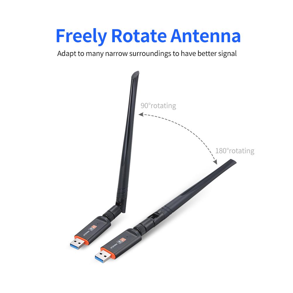 Bộ điều hợp USB băng tần kép 1200M 2.4G + 5G USB3.0 bộ thu sóng không dây bên ngoài thẻ mạng không dây