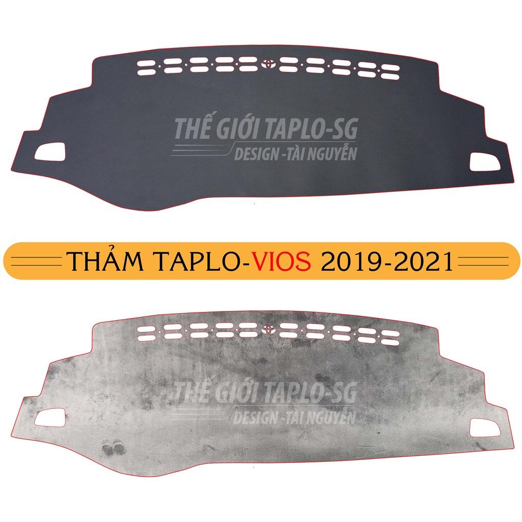 Thảm Taplo chống nắng ô tô dành cho Vios đời 2019 đến 2021 da cacbon cao cấp chuẩn form Sang-Xịn-Mịn