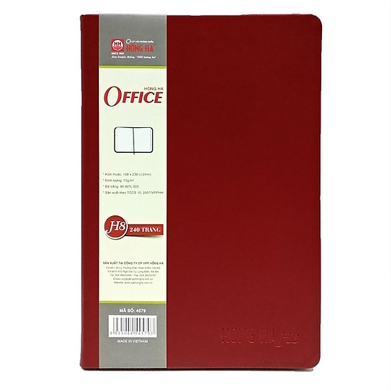 Sổ Bìa Da Hồng Hà OFFICE H8 240 Trang 4579 (158x236mm)