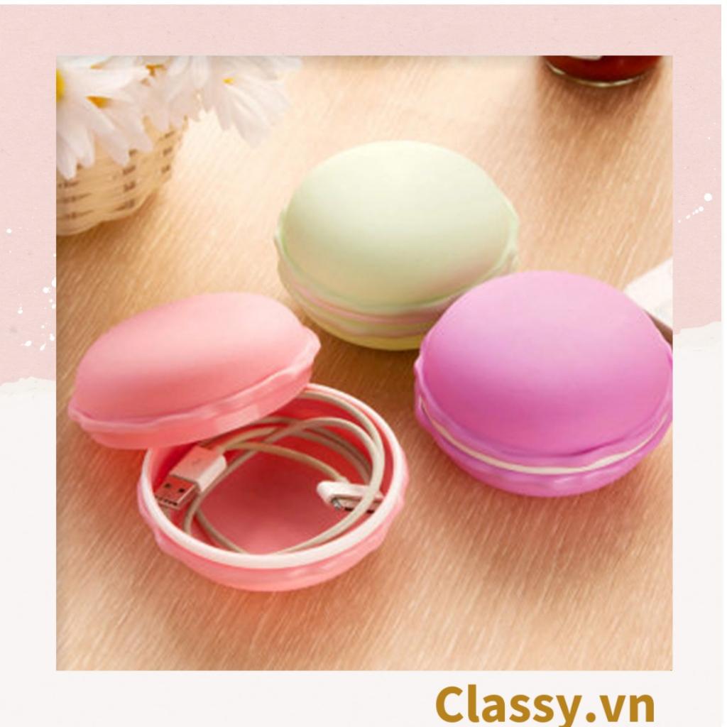 Hộp đựng trang sức, bông tai khuyên tai hoặc phụ kiện hoặc tai nghe hình bánh Macaron PK1713