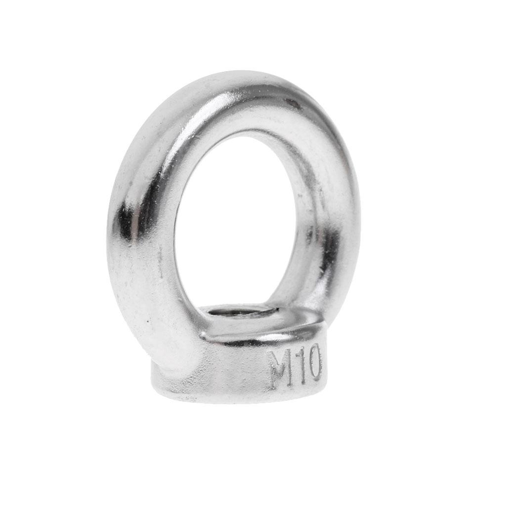 2xM6/M8/M10/M12-M22 304 Stainless Steel Lifting Eye Nut Shape Nuts 10mm