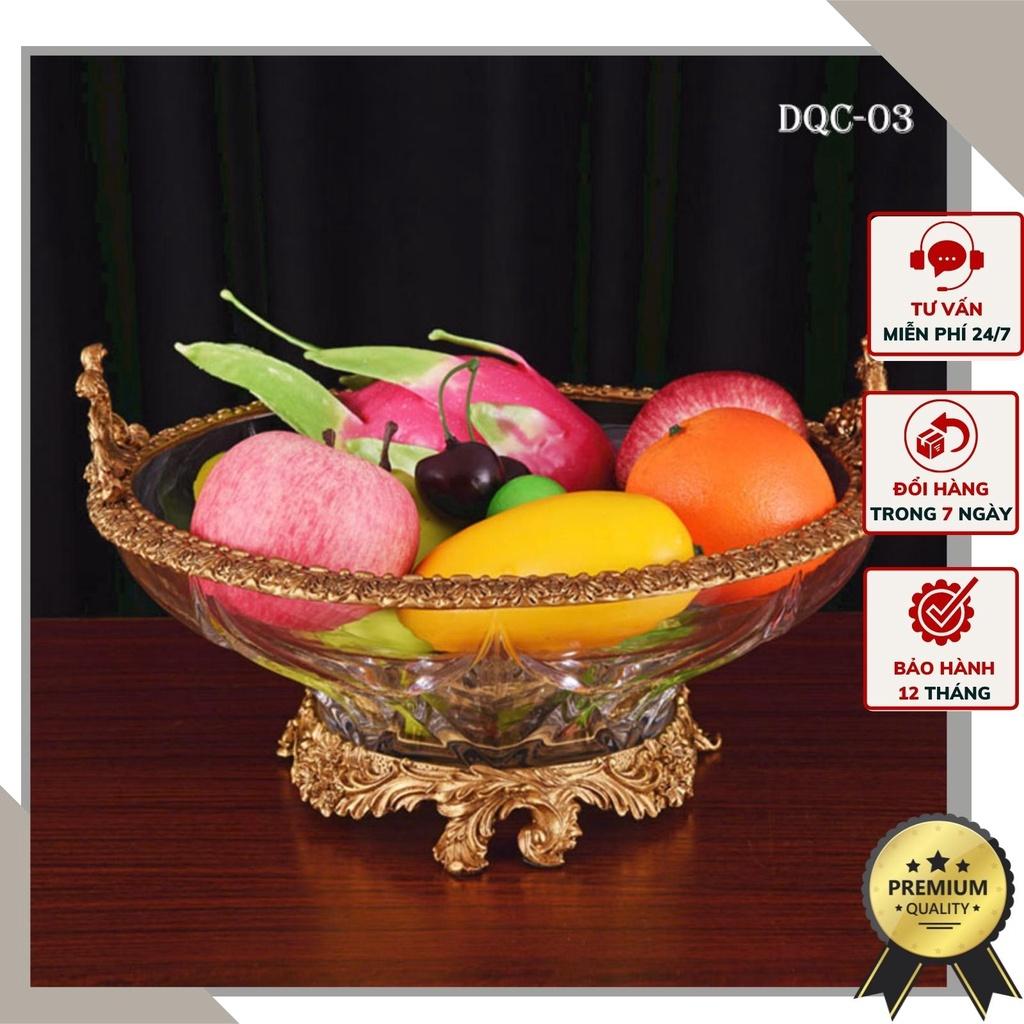 Đĩa Quả Bọc Đồng Pha Lê Tiệp Tân Cổ Điển Đẳng Cấp DQC-03
