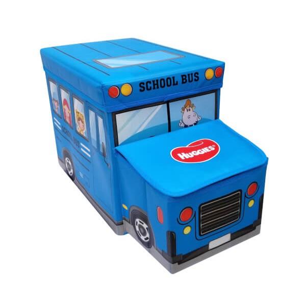 Thùng Đựng Đồ Chơi Ghế Hộp Đựng Đồ 3D SchoolBus