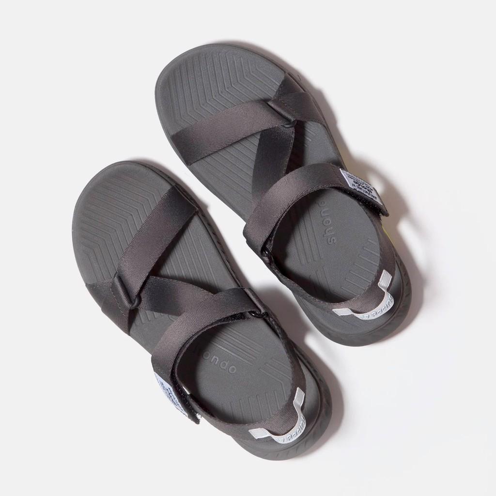 Giày Sandals SHONDO F7 Racing đế xám phối xanh dạ quai xám F7R2020