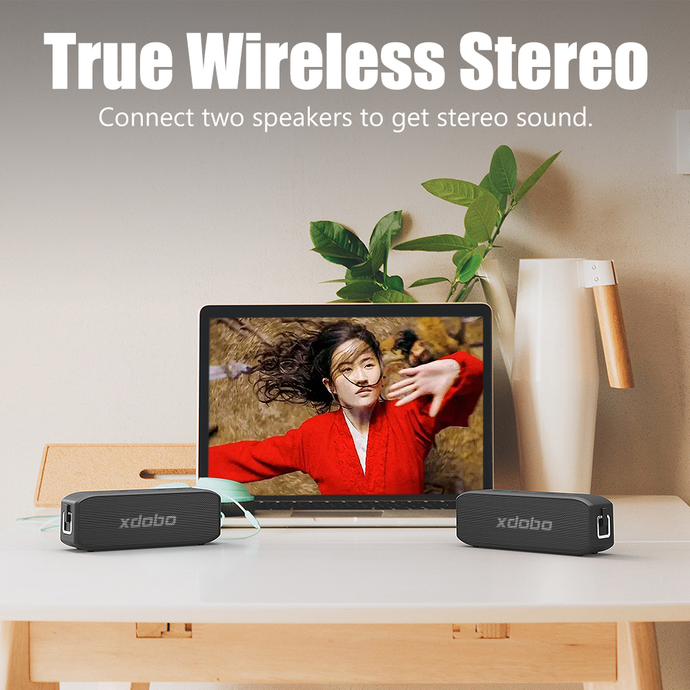 Loa Bluetooth5.0 TWS xdobo 20W, loa không dây âm thanh vòm HD &amp; âm Bass Stereo cực hay 5200mAh, tích hợp Mic, chống nước IPX7, loa di động cho các bữa tiệc - Hàng Chính Hãng