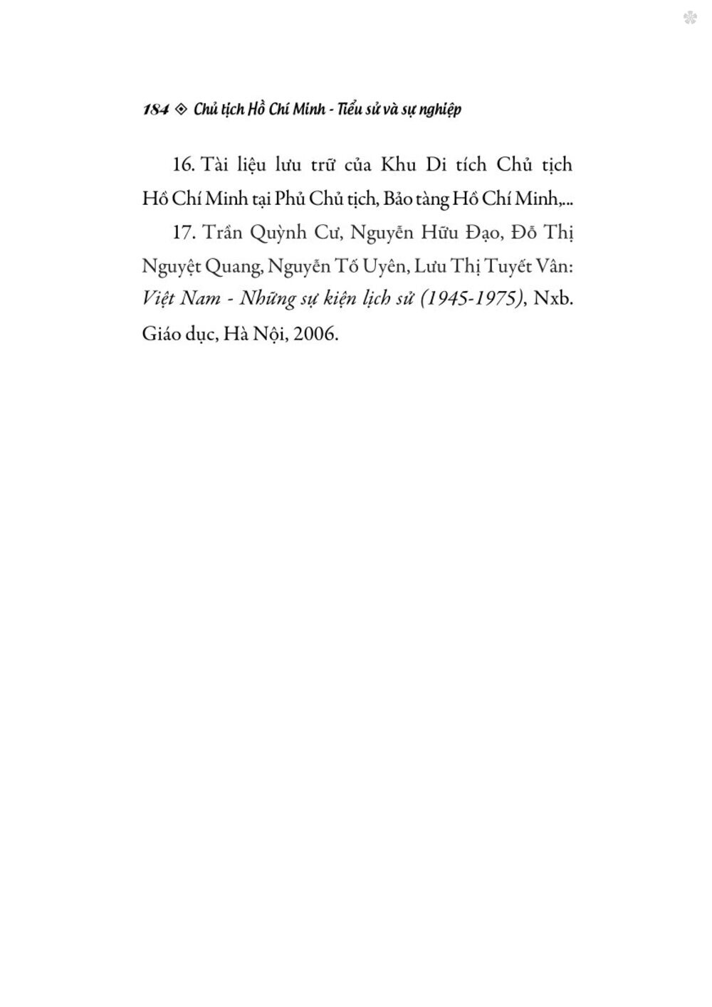 Chủ tịch Hồ Chí Minh - Tiểu sử và sự nghiệp -bản in 2025