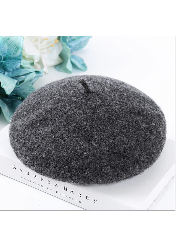 Mũ nồi beret dạ có dây rút điều chỉnh phong cách Hàn Quốc